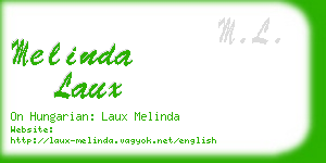 melinda laux business card